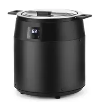 HENDI Soepketel | Zwart | 10L | 40°C/90°C | Droge Verwarming | 0.45kW (230V) | 378x330x398(h)mm 