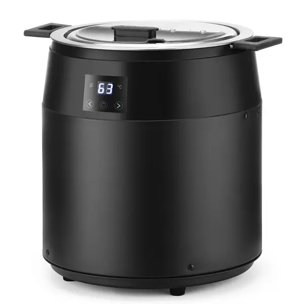 Soepketel | Zwart | 10L | 40°C/90°C | Droge Verwarming | 0.45kW (230V) | 378x330x398(h)mm