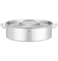 HENDI Kookpan | BudgetLine | RVS | 10.8L | Div. Warmtebronnen | Incl. Deksel | Ø360x139(h)mm