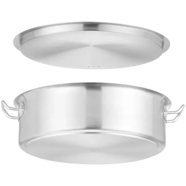 Kookpan | BudgetLine | RVS | 10.8L | Div. Warmtebronnen | Incl. Deksel | Ø360x139(h)mm