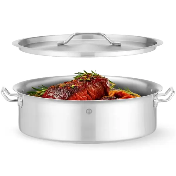 Kookpan | BudgetLine | RVS | 10.8L | Div. Warmtebronnen | Incl. Deksel | Ø360x139(h)mm