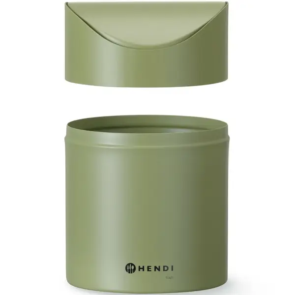 Tafelafvalbak | Metaal | Groen | 1.2L | Tuimeldeksel | Ø120x165(h)mm