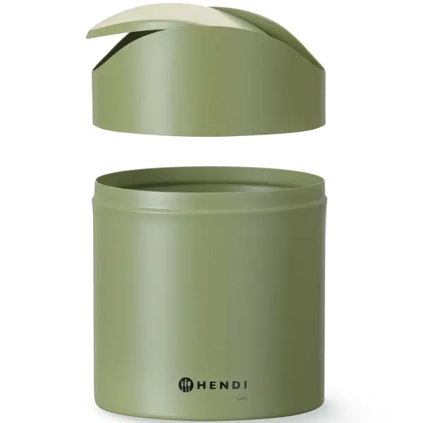 Tafelafvalbak | Metaal | Groen | 1.2L | Tuimeldeksel | Ø120x165(h)mm