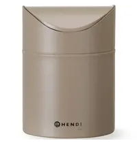 HENDI Tafelafvalbak | Metaal | Beige | 1.2L | Tuimeldeksel | Ø120x165(h)mm