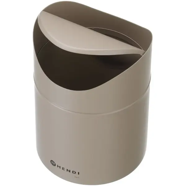 Tafelafvalbak | Metaal | Beige | 1.2L | Tuimeldeksel | Ø120x165(h)mm