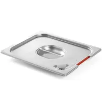 HENDI GN-Deksel | RVS | 1/2 GN | Handgreep | Handgreepuitsparingen | Luchtdicht