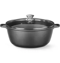 HENDI Braadpan | Aluminium (Antiaanbaklaag) | 7L | Div. Warmtebronnen | Incl. Deksel | 367x290x122(h)mm