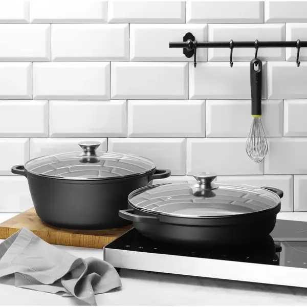 Braadpan | Aluminium (Antiaanbaklaag) | 7.5L | Div. Warmtebronnen | Incl. Deksel | 387x310x130(h)mm