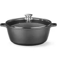 HENDI Braadpan | Aluminium (Antiaanbaklaag) | 7.5L | Div. Warmtebronnen | Incl. Deksel | 387x310x130(h)mm