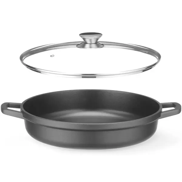 Braadpan | Aluminium (Antiaanbaklaag) | 4.3L | Div. Warmtebronnen | Incl. Deksel | 425x332x70(h)mm