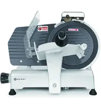 HENDI Vleessnijmachine | KitchenLine | Mes Ø250mm | Capaciteit Ø180mm | Snijdikte 0-8mm (Traploos) | 0.15kW (230V) | 494x402x398(h)mm
