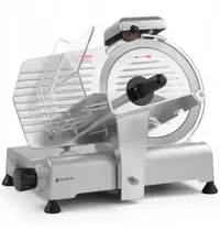 HENDI Vleessnijmachine | KitchenLine | Mes Ø250mm | Capaciteit Ø180mm | Snijdikte 0-8mm (Traploos) | 0.15kW (230V) | 494x402x398(h)mm