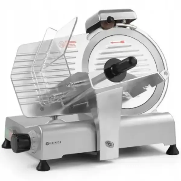 Vleessnijmachine | KitchenLine | Mes Ø250mm | Capaciteit Ø180mm | Snijdikte 0-8mm (Traploos) | 0.15kW (230V) | 494x402x398(h)mm