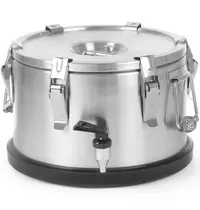 HENDI Gamel | ProfiLine | RVS | 10L | Geïsoleerd | Tapkraan | Ø330x220(h)mm