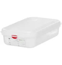 HENDI Voedseldoos | Polypropyleen | 1/4 GN | Hoogte 65mm | Incl. Deksel | 265x162x65(h)mm