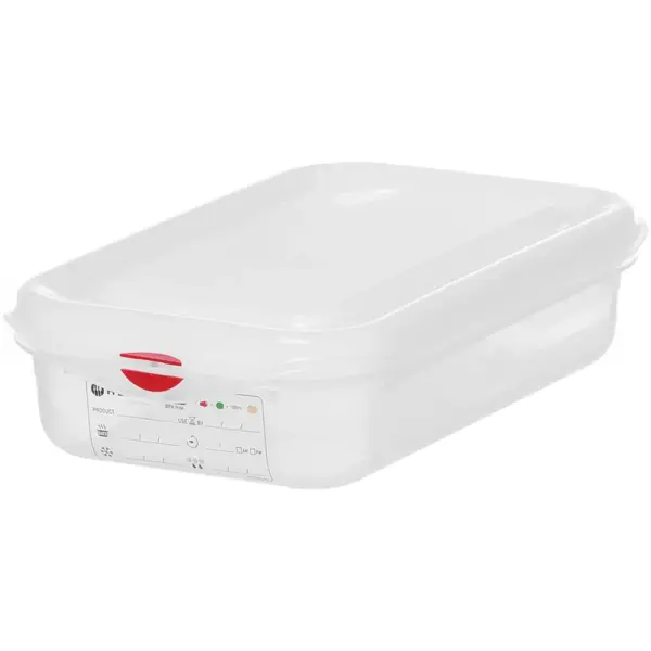 Voedseldoos | Polypropyleen | 1/4 GN | Hoogte 65mm | Incl. Deksel | 265x162x65(h)mm