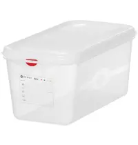 HENDI Voedseldoos | Polypropyleen | 1/3 GN | Hoogte 150mm | Incl. Deksel | 325x176x150(h)mm