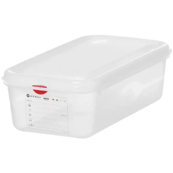Voedseldoos | Polypropyleen | 1/3 GN | Hoogte 100mm | Incl. Deksel | 325x176x100(h)mm
