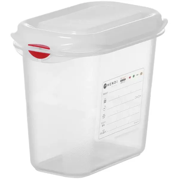 Voedseldoos | Polypropyleen | 1/9 GN | Hoogte 150mm | Incl. Deksel | 176x108x150(h)mm