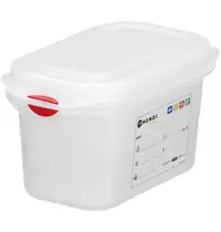 HENDI Voedseldoos | Polypropyleen | 1/9 GN | Hoogte 100mm | Incl. Deksel | 176x108x100(h)mm