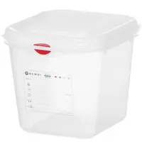HENDI Voedseldoos | Polypropyleen | 1/6 GN | Hoogte 150mm | Incl. Deksel | 176x162x150(h)mm