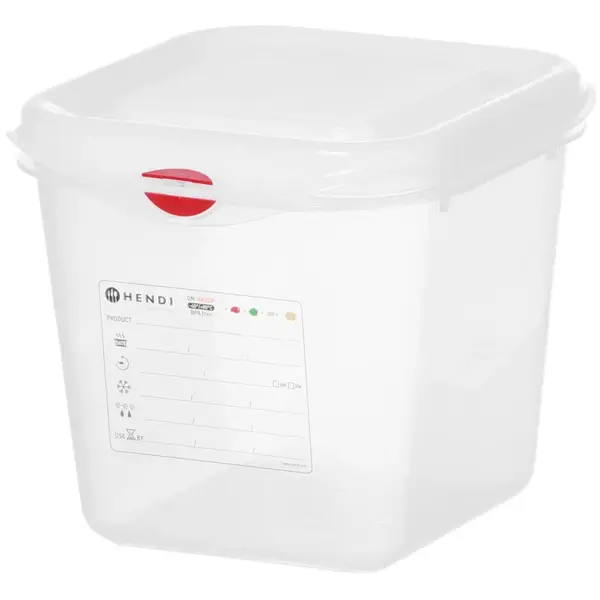 Voedseldoos | Polypropyleen | 1/6 GN | Hoogte 150mm | Incl. Deksel | 176x162x150(h)mm