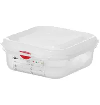 HENDI Voedseldoos | Polypropyleen | 1/6 GN | Hoogte 65mm | Incl. Deksel | 176x162x65(h)mm