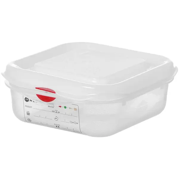 Voedseldoos | Polypropyleen | 1/6 GN | Hoogte 65mm | Incl. Deksel | 176x162x65(h)mm