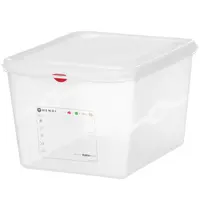 HENDI Voedseldoos | Polypropyleen | 1/2 GN | Hoogte 200mm | Incl. Deksel | 325x265x200(h)mm