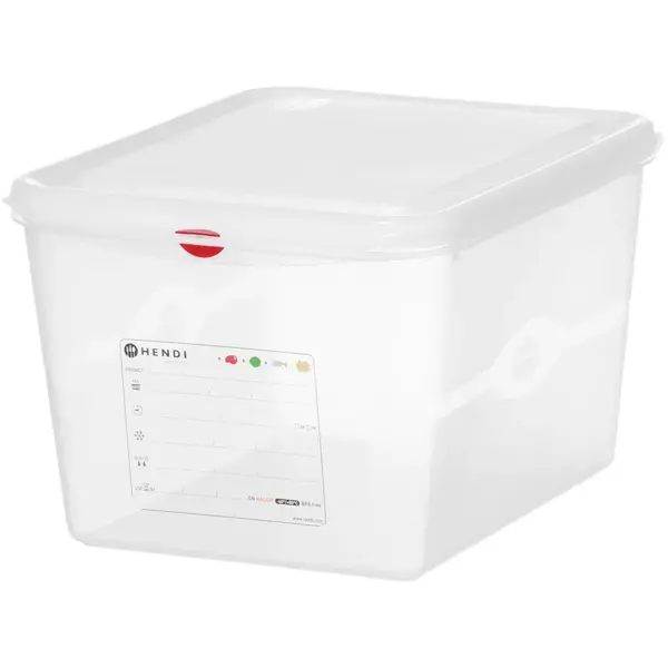 Voedseldoos | Polypropyleen | 1/2 GN | Hoogte 200mm | Incl. Deksel | 325x265x200(h)mm