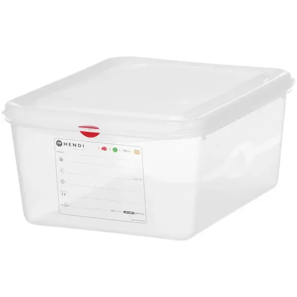 Voedseldoos | Polypropyleen | 1/2 GN | Hoogte 150mm | Incl. Deksel | 325x265x150(h)mm
