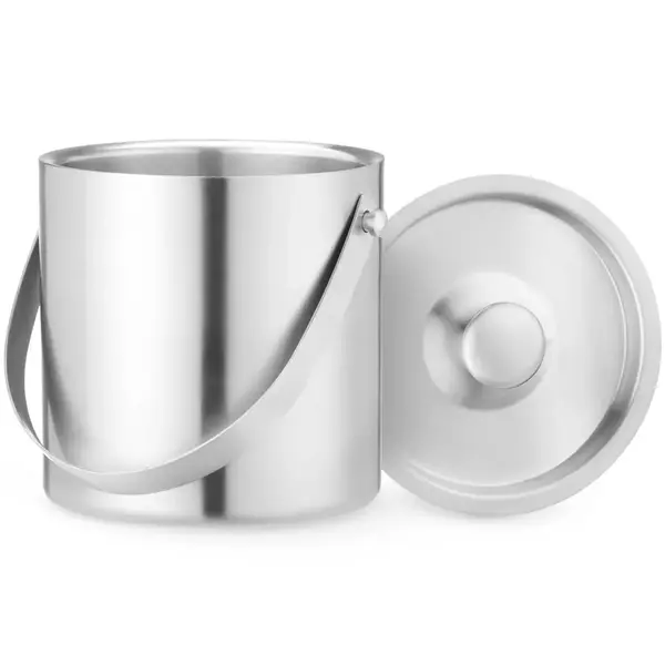 IJsblokjesemmer | BarUp | 2L | RVS | Dubbelwandig | Incl. Deksel | Ø153x165(h)mm