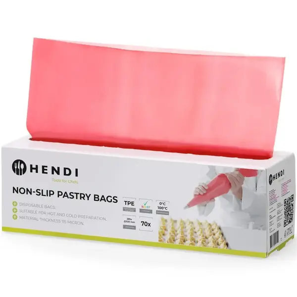 Wegwerpspuitzakken | Kunststof | Rood | Antislip | 70 Stuks | 520x280mm