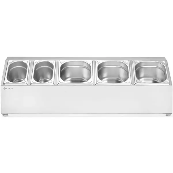 GN-bakhouder | RVS | 2x 1/9 GN + 3x 1/6 GN | 745x245x215(h)mm