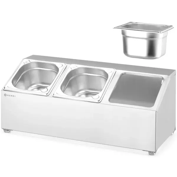 GN-bakhouder | RVS | 3x 1/6 GN | 512x245x215(h)mm