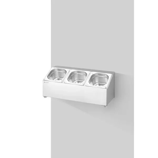 GN-bakhouder | RVS | 3x 1/6 GN | 512x245x215(h)mm