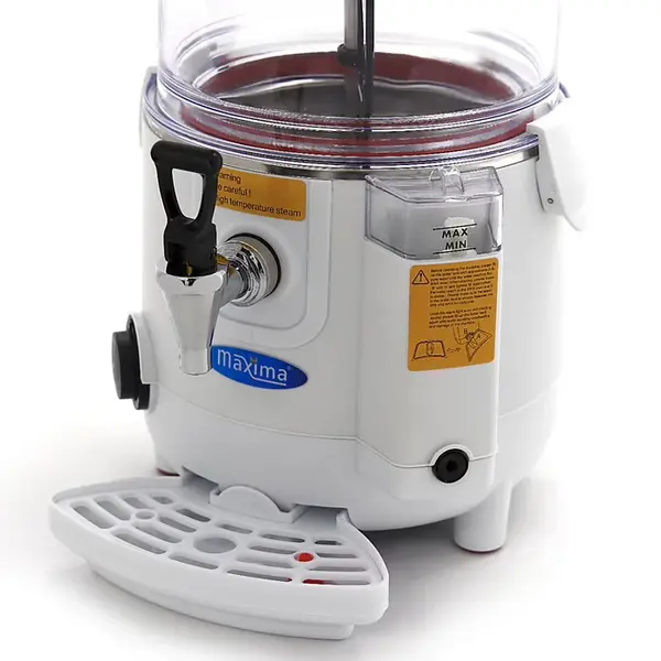 Chocolademelkdispenser | Wit | 10L | 0°C/90°C | 1kW (230V) | Lekbak | 290x410x580(h)mm