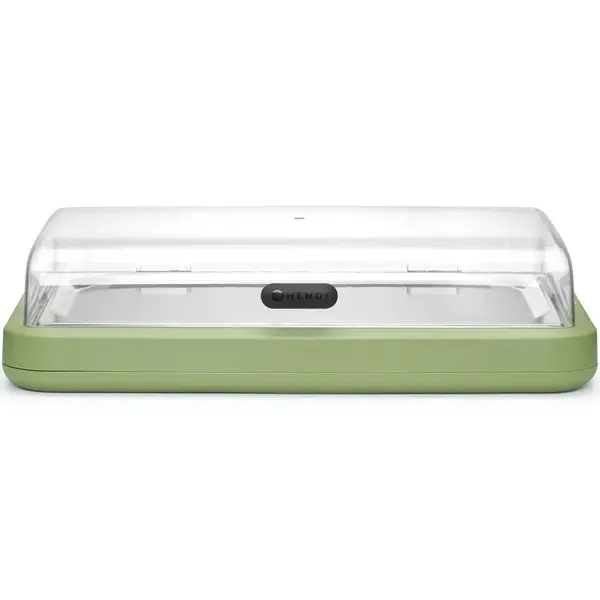 Buffetvitrine | UNIQ (Design by Bronwasser) | Kunststof/RVS | Gekoeld | Incl. Serveerchaal (1/1 GN) | Koelelement + Flip-Top Deksel | 593x389x147(h)mm