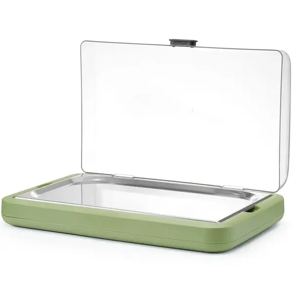 Buffetvitrine | UNIQ (Design by Bronwasser) | Kunststof/RVS | Gekoeld | Incl. Serveerchaal (1/1 GN) | Koelelement + Flip-Top Deksel | 593x389x147(h)mm