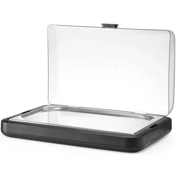 Buffetvitrine | UNIQ (Design by Bronwasser) | Kunststof/RVS | Gekoeld | Incl. Serveerchaal (1/1 GN) | Koelelement + Flip-Top Deksel | 593x389x147(h)mm