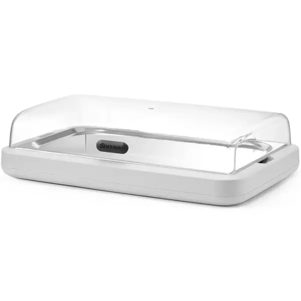 Buffetvitrine | UNIQ (Design by Bronwasser) | Kunststof/RVS | Gekoeld | Incl. Serveerchaal (1/1 GN) | Koelelement + Flip-Top Deksel | 593x389x147(h)mm