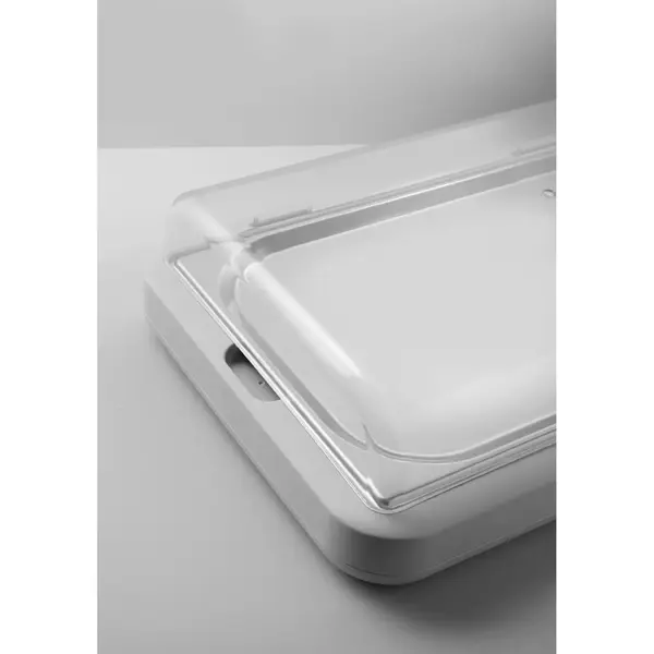 Buffetvitrine | UNIQ (Design by Bronwasser) | Kunststof/RVS | Gekoeld | Incl. Serveerchaal (1/1 GN) | Koelelement + Flip-Top Deksel | 593x389x147(h)mm