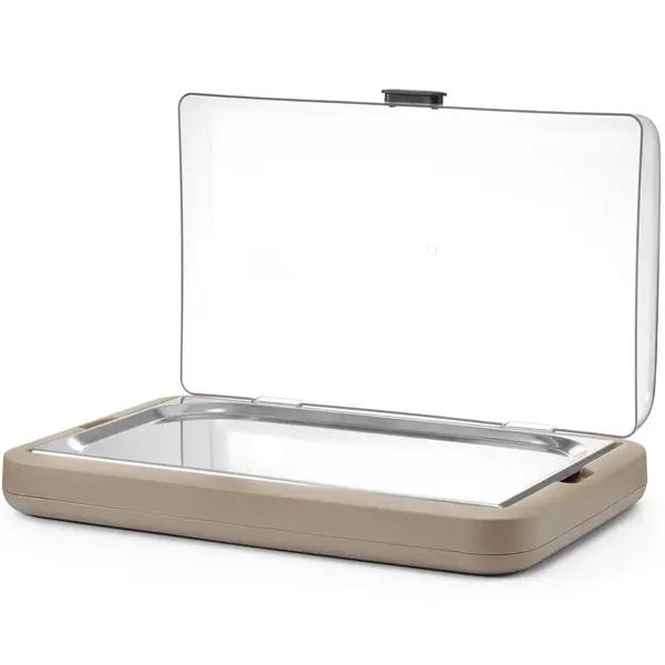 Buffetvitrine | UNIQ (Design by Bronwasser) | Kunststof/RVS | Gekoeld | Incl. Serveerchaal (1/1 GN) | Koelelement + Flip-Top Deksel | 593x389x147(h)mm