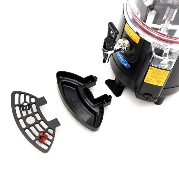 Chocolademelkdispenser | Zwart | 10L | 0°C/90°C | 1kW (230V) | Lekbak | 290x410x580(h)mm