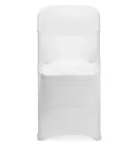 HENDI Stoelhoes | Opklapbare Buffetstoelen | Wit | Polyester/Elastaan | 540x440x840(h)mm