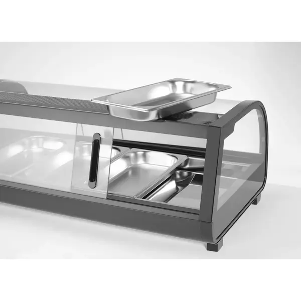 Sushivitrine | Zwart | 6x 1/3 GN | 0°C/+12°C | Statisch | 1 Niveau | 1529x426x296(h)mm
