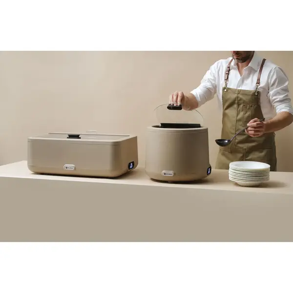 Soepketel | UNIQ (Design by Bronwasser) | Beige | 8L | 35°C/85°C | 0.5kW (230V) | Ø366x325(h)mm