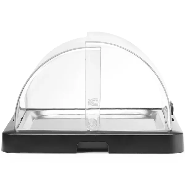 Buffetvitrine | DUO UNIQ (Design by Bronwasser) | Kunststof/RVS | Gekoeld | Incl. Serveerchaal (400x300) | 2 Koelelementen + Roll-Top Deksel | 460x355x220(h)mm