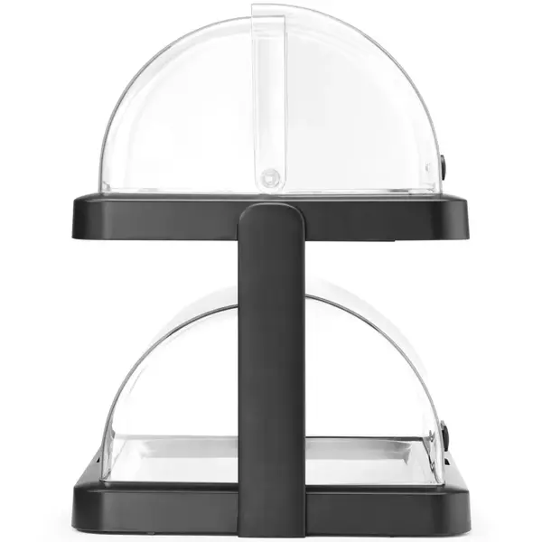 Buffetvitrine | DUO UNIQ (Design by Bronwasser) | Kunststof/RVS | 2 Etages | Gekoeld | Incl. Serveerchalen (2x 400x300) | 4 Koelelementen + 2 Roll-Top Deksels | 480x355x480(h)mm