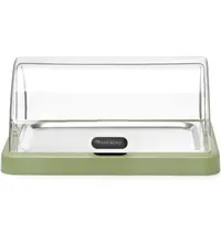 HENDI Buffetvitrine | DUO UNIQ (Design by Bronwasser) | Kunststof/RVS | Gekoeld | Incl. Serveerchaal (400x300) | 2 Koelelementen + Roll-Top Deksel | 460x355x220(h)mm